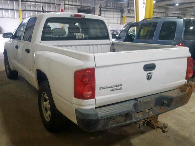 1D7HW28K07S271602 - 2007 DODGE DAKOTA QUA WHITE photo 3