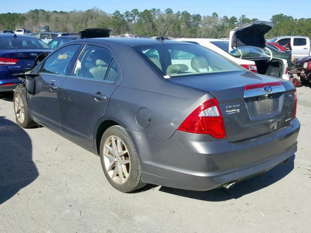 3FAHP0JG6BR168437 - 2011 FORD FUSION SEL GRAY photo 3