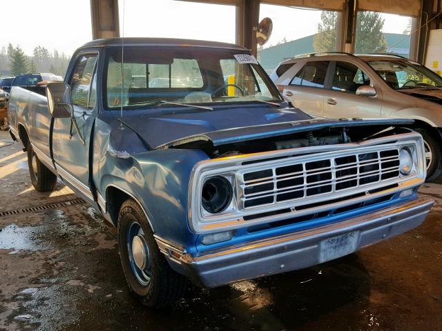 D14BB6S199705 - 1976 DODGE PICKUP BLUE photo 1