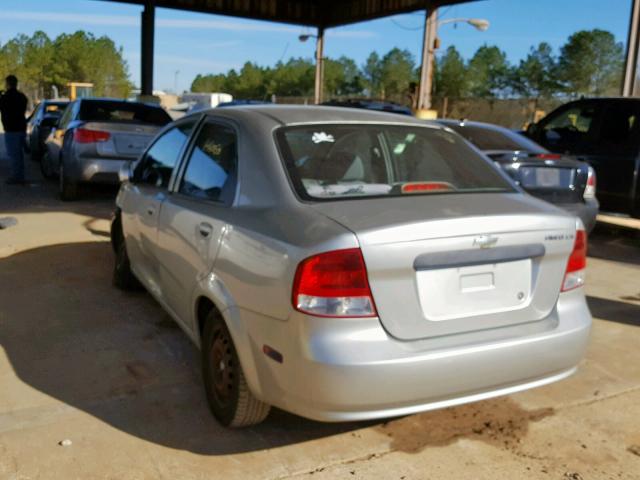 KL1TJ52684B255103 - 2004 CHEVROLET AVEO LS SILVER photo 3