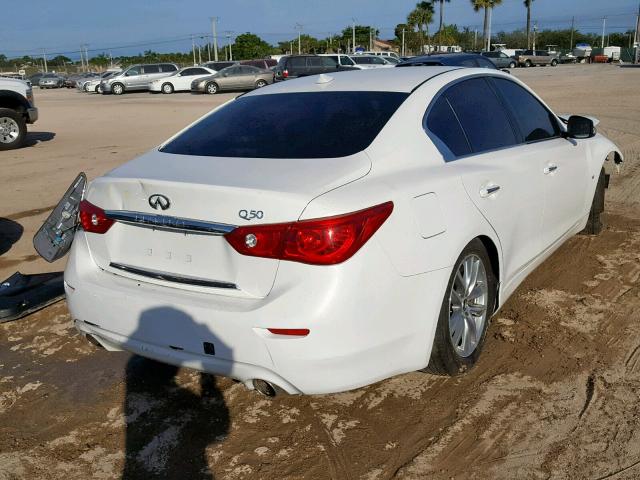 JN1BV7AR2FM399997 - 2015 INFINITI Q50 BASE WHITE photo 4