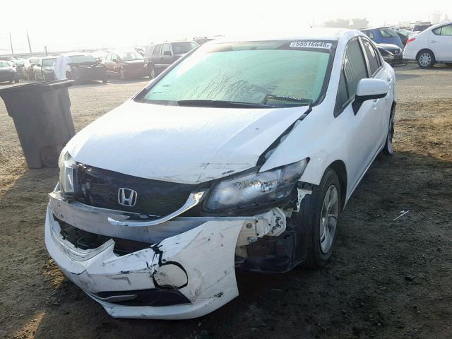 19XFB2F59EE206449 - 2014 HONDA CIVIC LX WHITE photo 2