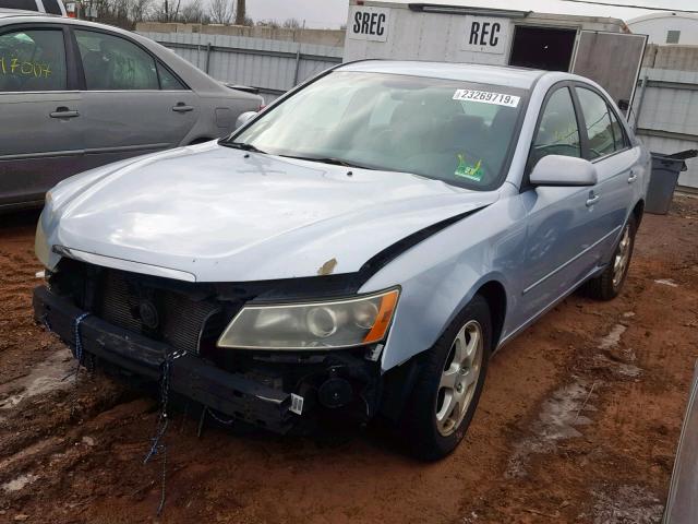 5NPEU46F16H143161 - 2006 HYUNDAI SONATA GLS BLUE photo 2