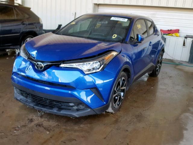 JTNKHMBX9J1005529 - 2018 TOYOTA C-HR XLE BLUE photo 2