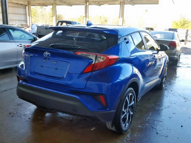 JTNKHMBX9J1005529 - 2018 TOYOTA C-HR XLE BLUE photo 4