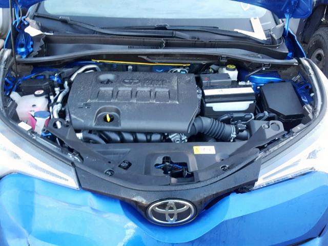 JTNKHMBX9J1005529 - 2018 TOYOTA C-HR XLE BLUE photo 7