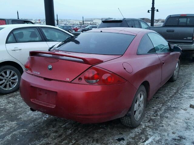 1ZWFT61L8Y5643085 - 2000 MERCURY COUGAR V6 RED photo 4