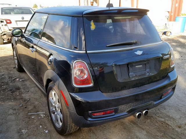 WMWSV3C55CTY28662 - 2012 MINI COOPER S BLACK photo 3