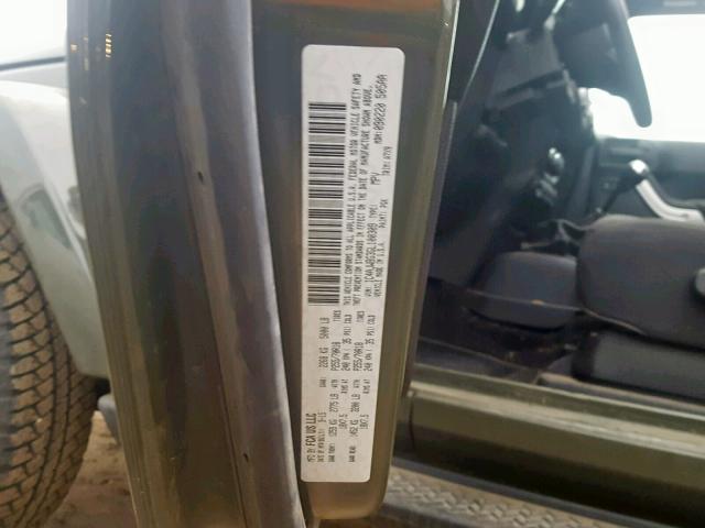 1C4AJWBG3GL100309 - 2016 JEEP WRANGLER S 绿色 照片 10