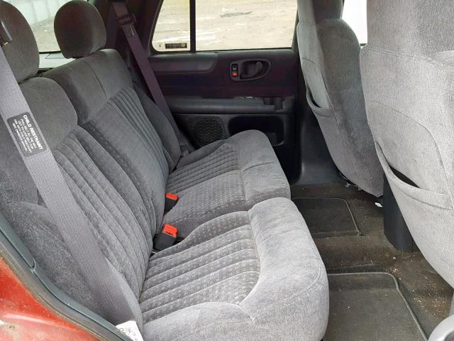 1GNDT13W2X2162331 - 1999 CHEVROLET BLAZER RED photo 6