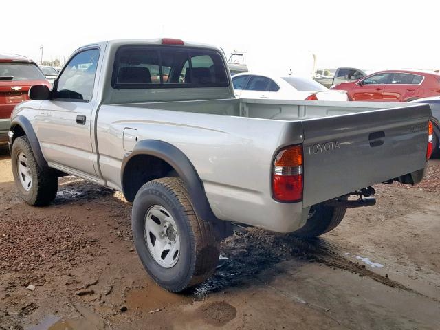 5TENM92NX2Z899914 - 2002 TOYOTA TACOMA PRE SILVER photo 3