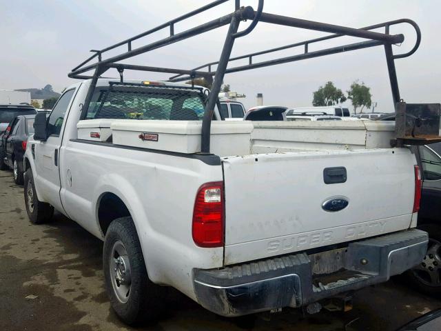 1FTNF20569EA67570 - 2009 FORD F250 SUPER WHITE photo 3