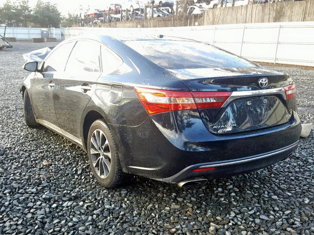 4T1BK1EB0GU238724 - 2016 TOYOTA AVALON XLE BLACK photo 3