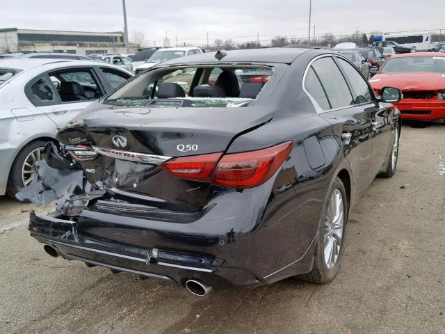 JN1EV7ARXJM437496 - 2018 INFINITI Q50 LUXE BLACK photo 4