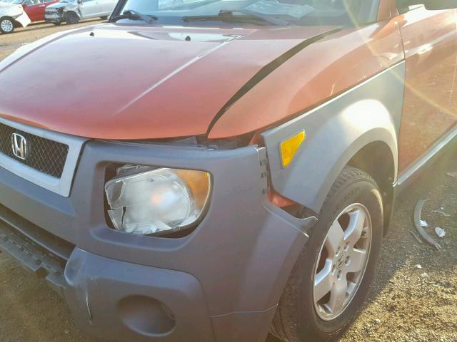 5J6YH28534L026341 - 2004 HONDA ELEMENT EX ORANGE photo 9