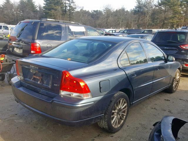 YV1RS592372630848 - 2007 VOLVO S60 2.5T BLUE photo 4