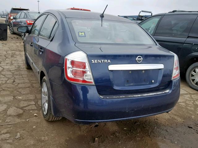 3N1AB6AP2AL615265 - 2010 NISSAN SENTRA 2.0 BLUE photo 3