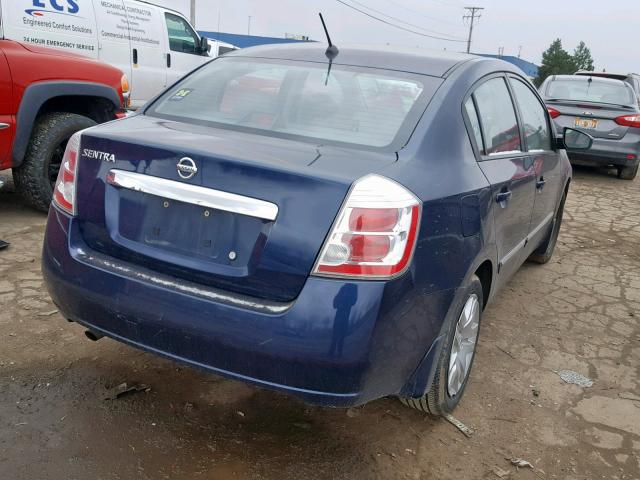 3N1AB6AP2AL615265 - 2010 NISSAN SENTRA 2.0 BLUE photo 4