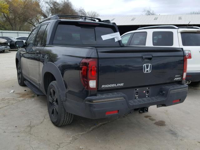 5FPYK3F88HB025003 - 2017 HONDA RIDGELINE BLACK photo 3