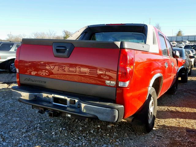 3GNEC12Z35G295541 - 2005 CHEVROLET AVALANCHE 红色 照片 4