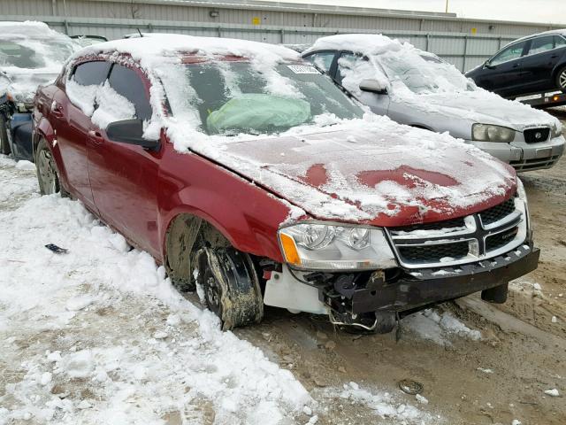 1C3CDZAB8EN189811 - 2014 DODGE AVENGER SE RED photo 1