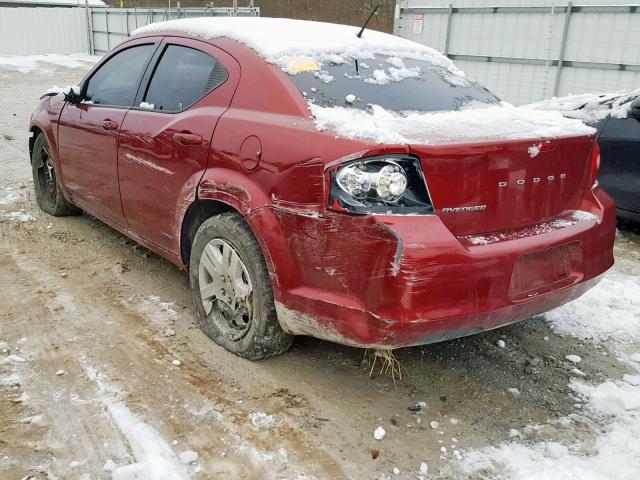 1C3CDZAB8EN189811 - 2014 DODGE AVENGER SE RED photo 3