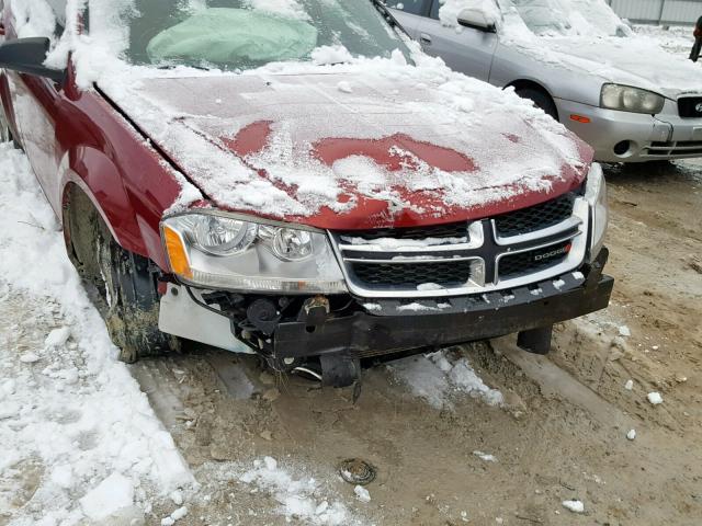 1C3CDZAB8EN189811 - 2014 DODGE AVENGER SE RED photo 9