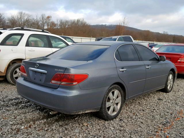 JTHBA30G255091804 - 2005 LEXUS ES 330 GRAY photo 4