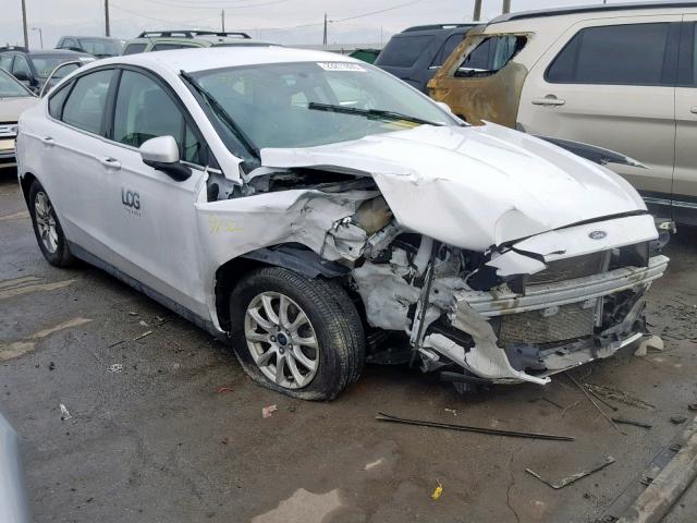 3FA6P0G74FR253149 - 2015 FORD FUSION S WHITE photo 1