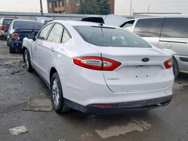 3FA6P0G74FR253149 - 2015 FORD FUSION S WHITE photo 3