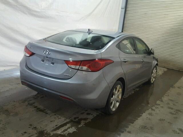 KMHDH4AE2CU197631 - 2012 HYUNDAI ELANTRA GL GRAY photo 4