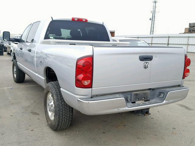 3D7KS29A57G767591 - 2007 DODGE RAM 2500 SILVER photo 3