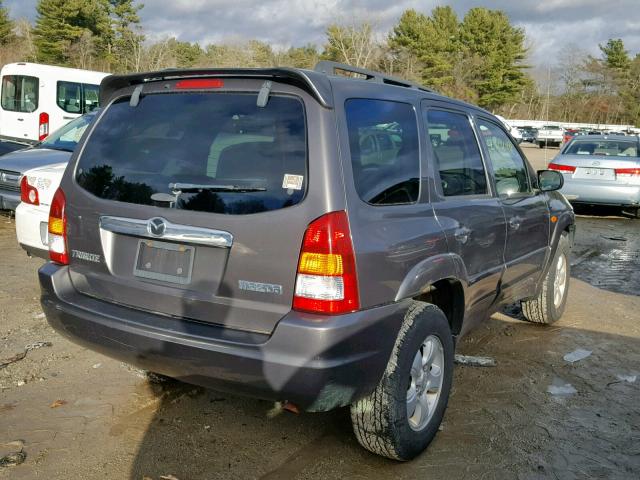 4F2YZ04144KM22987 - 2004 MAZDA TRIBUTE LX GRAY photo 4