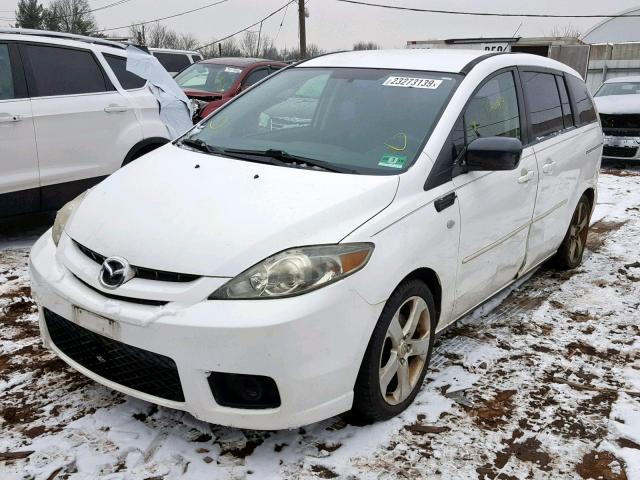 JM1CR29L360103756 - 2006 MAZDA 5 WHITE photo 2