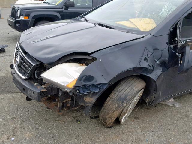 3N1AB61E28L672302 - 2008 NISSAN SENTRA 2.0 BLACK photo 9