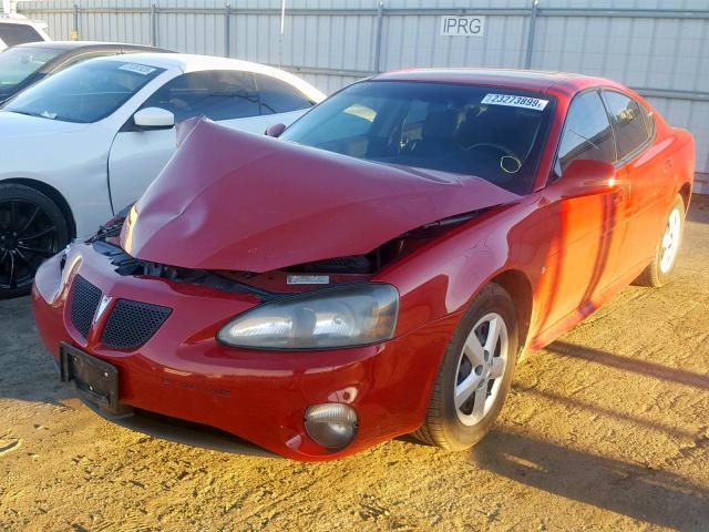 2G2WP552581107241 - 2008 PONTIAC GRAND PRIX RED photo 2
