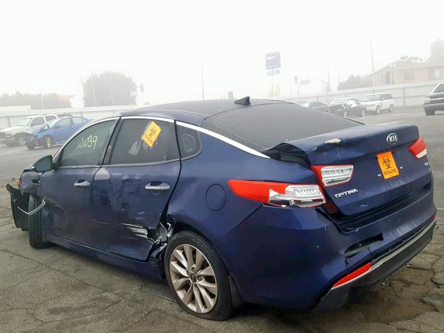 5XXGU4L33JG219311 - 2018 KIA OPTIMA EX BLUE photo 3