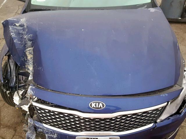 5XXGU4L33JG219311 - 2018 KIA OPTIMA EX BLUE photo 7