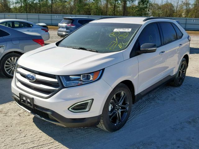 2FMPK3J97JBB09980 - 2018 FORD EDGE SEL WHITE photo 2