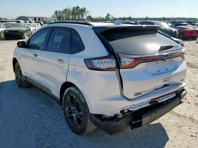 2FMPK3J97JBB09980 - 2018 FORD EDGE SEL WHITE photo 3