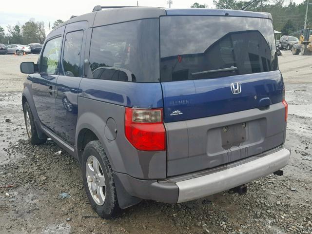 5J6YH28593L051789 - 2003 HONDA ELEMENT EX BLUE photo 3