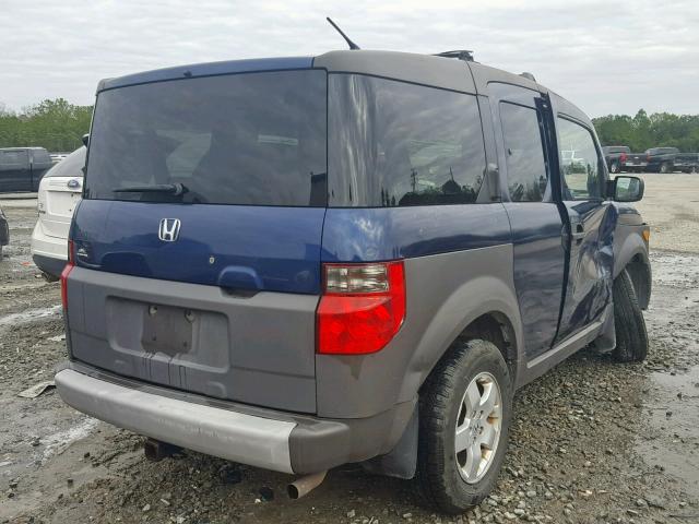 5J6YH28593L051789 - 2003 HONDA ELEMENT EX BLUE photo 4