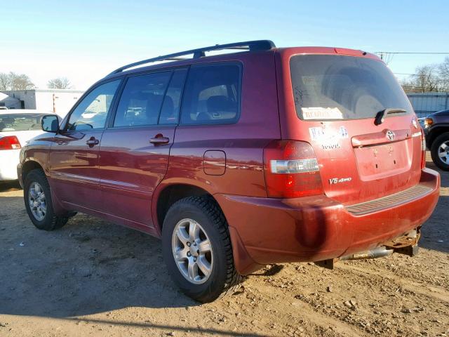 JTEHP21A260167479 - 2006 TOYOTA HIGHLANDER 红色 照片 3