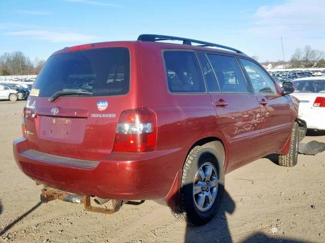 JTEHP21A260167479 - 2006 TOYOTA HIGHLANDER 红色 照片 4