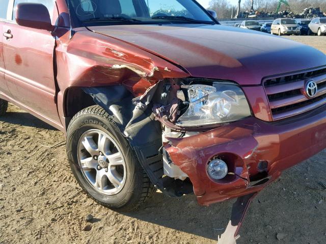 JTEHP21A260167479 - 2006 TOYOTA HIGHLANDER 红色 照片 9