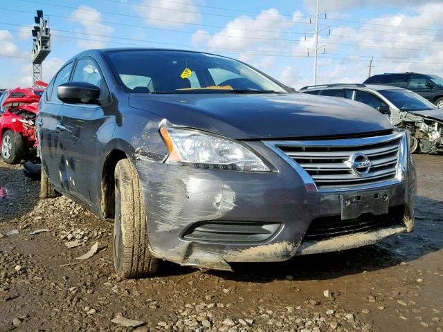 3N1AB7AP7FY252056 - 2015 NISSAN SENTRA S GRAY photo 1