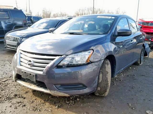 3N1AB7AP7FY252056 - 2015 NISSAN SENTRA S GRAY photo 2