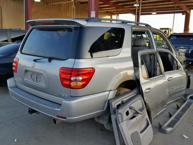 5TDZT38A94S235237 - 2004 TOYOTA SEQUOIA LI SILVER photo 4