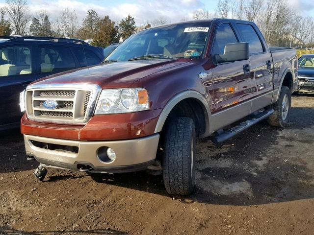 1FTPW14536KC78347 - 2006 FORD F150 SUPER RED photo 2