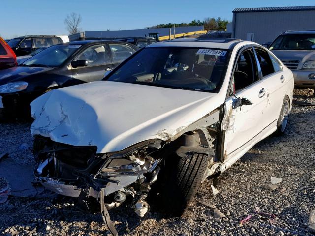 WDDGF4HB4DA864372 - 2013 MERCEDES-BENZ C 250 WHITE photo 2